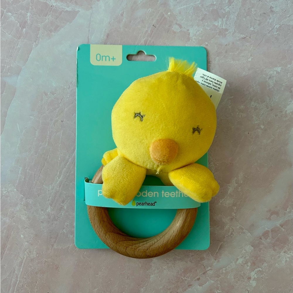 Pearhead Yellow Duck Plush Teether